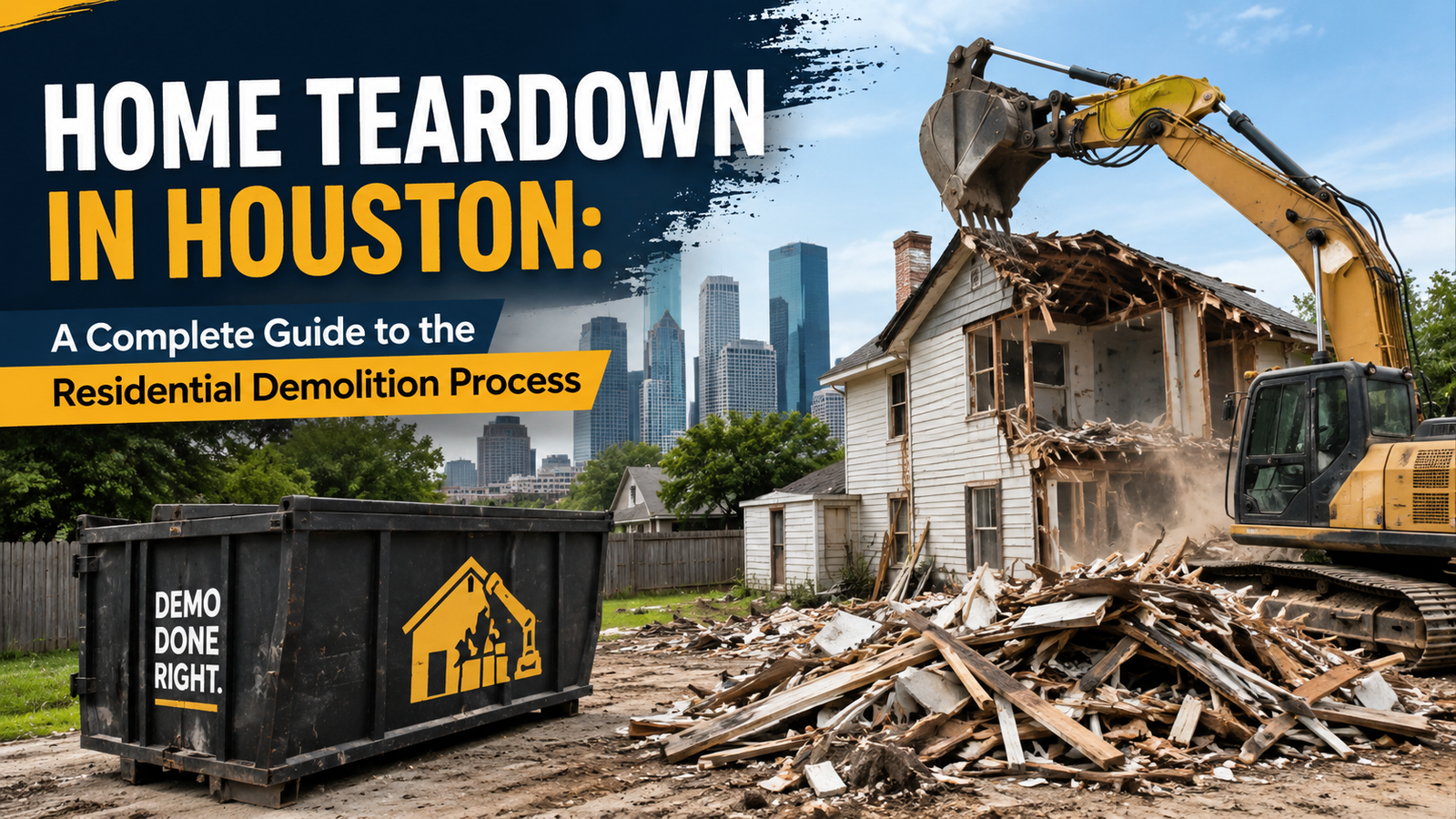 Home Teardown in Houston: A Complete Guide to the Residential Demolition Process